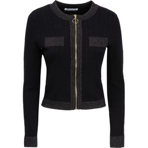 Influencer Gebreid vest  zwart