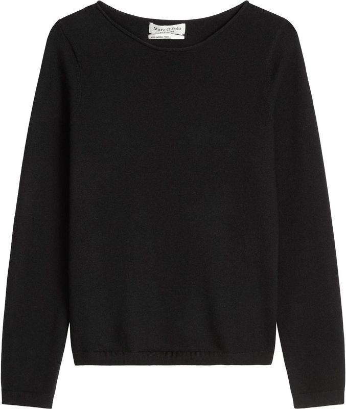Marc O'Polo - Trui - Zwart - Normale Pasvorm - Lange Mouw