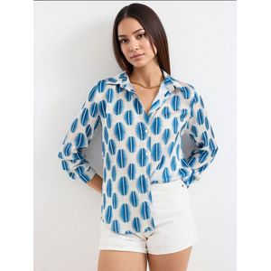 Bigdart Blouse  blauw / wit