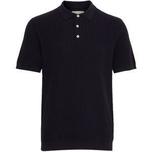 Casual Friday - CFKarl - Shirt - Navy - Knoopsluiting - Polokraag