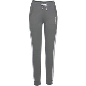 Sportbroeken - Stone/Wit - Met Logoprint en Steekzakken - Smalle Pijpen