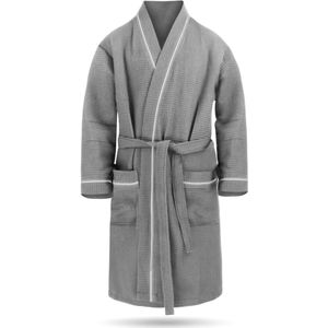 normani Badjas kort  grijs