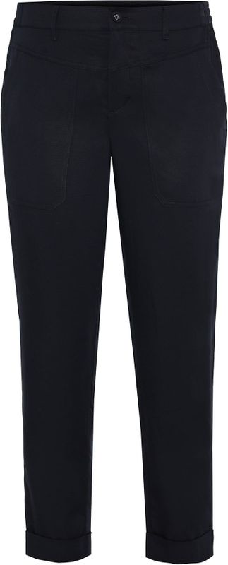 TATUUM - Capri Broek - Navy - 7/8 Lengte - Regular Pasvorm - Mid Waist