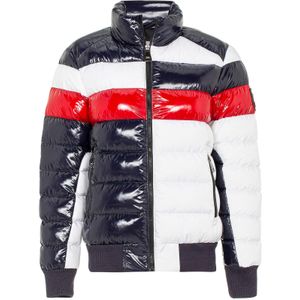 CIPO & BAXX Winterjas  donkerblauw / rood / wit