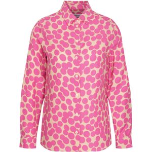 Blouse - Pink - 100% Viscose - Lange Mouwen - Regular Fit