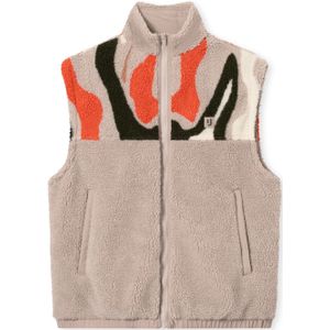 Johnny Urban Bodywarmer 'Bryson'  beige / crème / olijfgroen / oranje