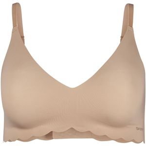 T-shirt BH - Beige - 72% Polyamide 28% Elastaan - Verwijderbare Cups Zonder Beugels