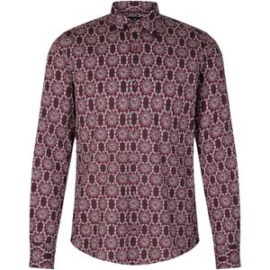 JOOP! Overhemd 'Pit'  bordeaux / wit