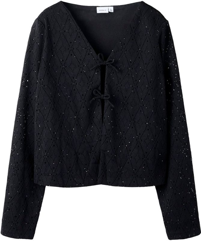 Top - Jacquard - V-hals - Lange Mouwen - Regular Fit