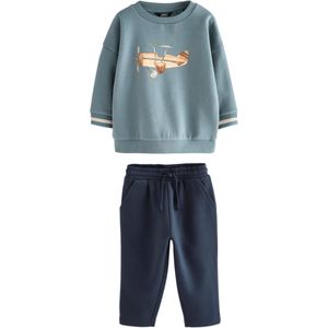 Next Set  smoky blue / donkerblauw / lichtbruin / wit