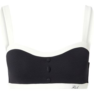Karl Lagerfeld Bikinitop  zwart / wit