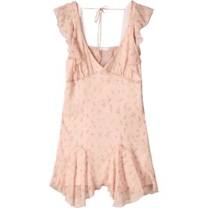 Bershka Zomerjurk  olijfgroen / pink / oudroze