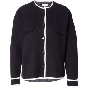 MORE & MORE Gebreid vest  zwart / wit