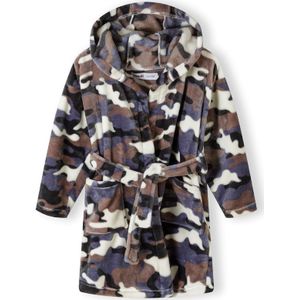 MINOTI Badjas  blauw / bruin / zwart / wit