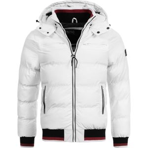 INDICODE JEANS Winterjas 'Marlon'  navy / rood / wit