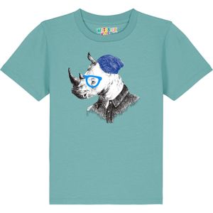 watabout.kids Shirt 'Nashorn'  royal blue/koningsblauw / cyaan blauw / zwart / wit
