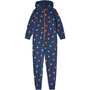 Jumpsuit - Navy - Met Capuchon - Bedrukt met Sterren