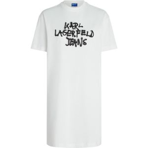 KARL LAGERFELD JEANS Jurk  zwart / wit