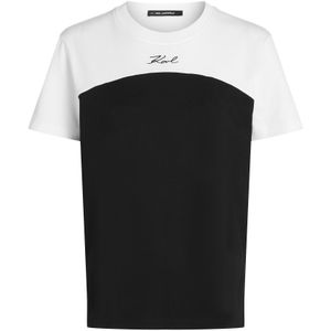 Karl Lagerfeld Shirt 'SIGNATURE MONOCHROME'  zwart / wit