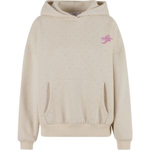 Felicious Sweatshirt 'Rhinestones'  pink / offwhite