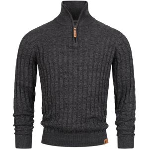 INDICODE JEANS Trui 'Hector'  bruin / donkergrijs