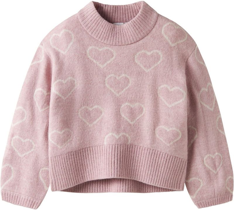 Gebreide Trui - Oversized Fit - Hoge Hals - Lange Mouwen - Jacquard Patroon