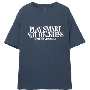 Pull&Bear Shirt  saffier / wit