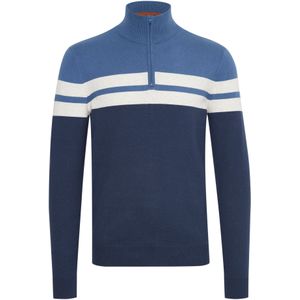 BLEND Trui 'Naresh'  blauw / wit