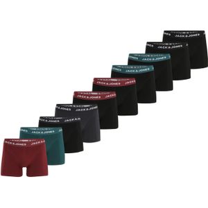 JACK & JONES Boxershorts 'JACANTON'  donkergrijs / spar / wijnrood / zwart