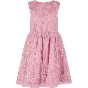 happy girls Jurk  zilvergrijs / pink