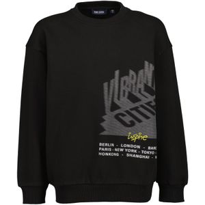 BLUE SEVEN Sweatshirt  limoen / grijs / zwart / wit