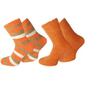 normani Sokken  kaki / oranje gemêleerd / wit