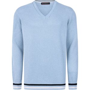 Felix Hardy Trui  lichtblauw / zwart / wit