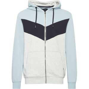 INDICODE JEANS Sweatvest 'Pock'  lichtblauw / donkerblauw / lichtgrijs