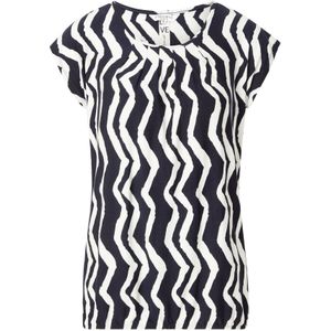 ZABAIONE Shirt 'Mi44nou'  navy / wit