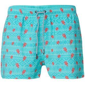 KOROSHI Zwemshorts  turquoise / hemelsblauw / rood / robijnrood