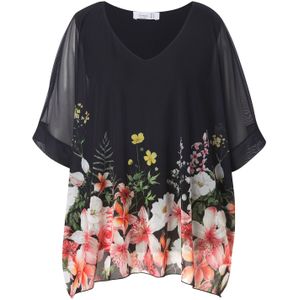 MIAMODA Blouse  rosa / zwart / wit