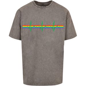 F4NT4STIC Shirt 'Pink Floyd Prism Heartbeat'  geel / donkergrijs / groen / oranje