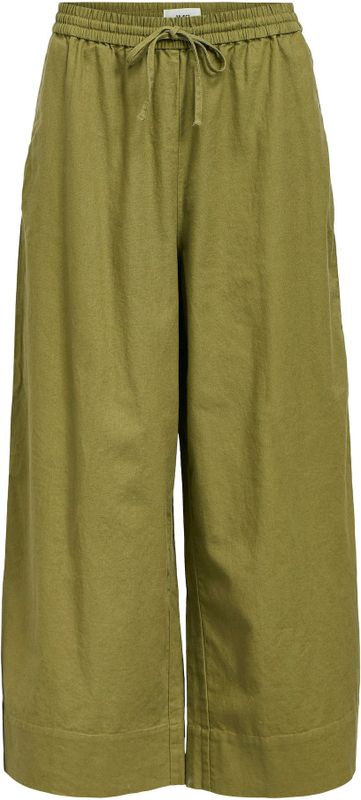 Broek - Middelhoge Taille - Wijde Pijpen - 50% Linnen - 50% Biologisch Katoen