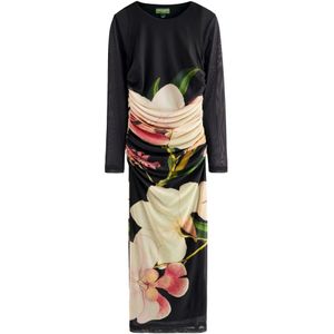 Next Jurk  lichtbeige / groen / rood / zwart