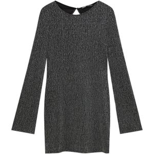 Pull&Bear Jurk  zwart / zilver