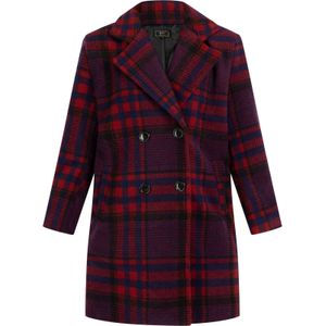 faina Tussenmantel  donkerblauw / merlot / zwart