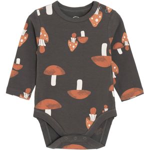 Cool Club Rompertje/body  grafiet / roestrood / wit