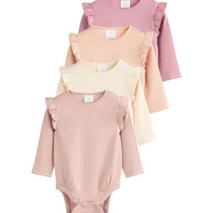 Next - Rompertje - Beige - 4 Pack