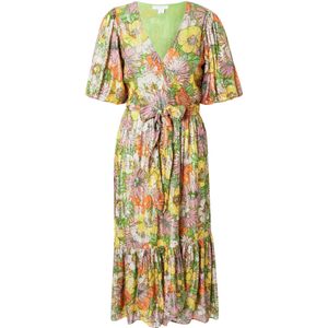 Warehouse Jurk  kaki / oranje / rosa / wit