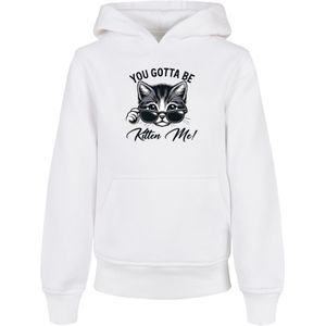 F4NT4STIC Sweatshirt 'Kätzchen You Gotta Be Kitten Me!'  zwart / wit