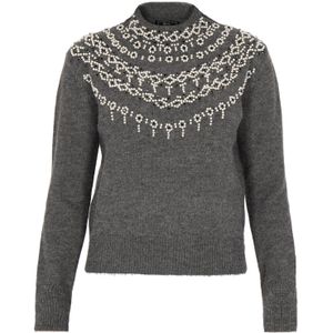 faina Trui  grijs gemêleerd / parelwit