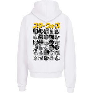 F4NT4STIC Sweatshirt 'Star Wars Japanese Character Thumbnail'  geel / grijs / zwart / wit