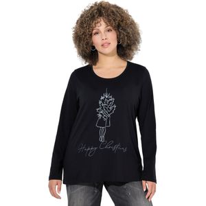 Ulla Popken Shirt  grijs / zwart