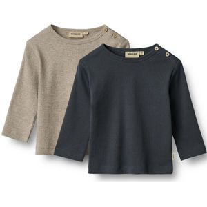 WHEAT Shirt  navy / grijs gemêleerd